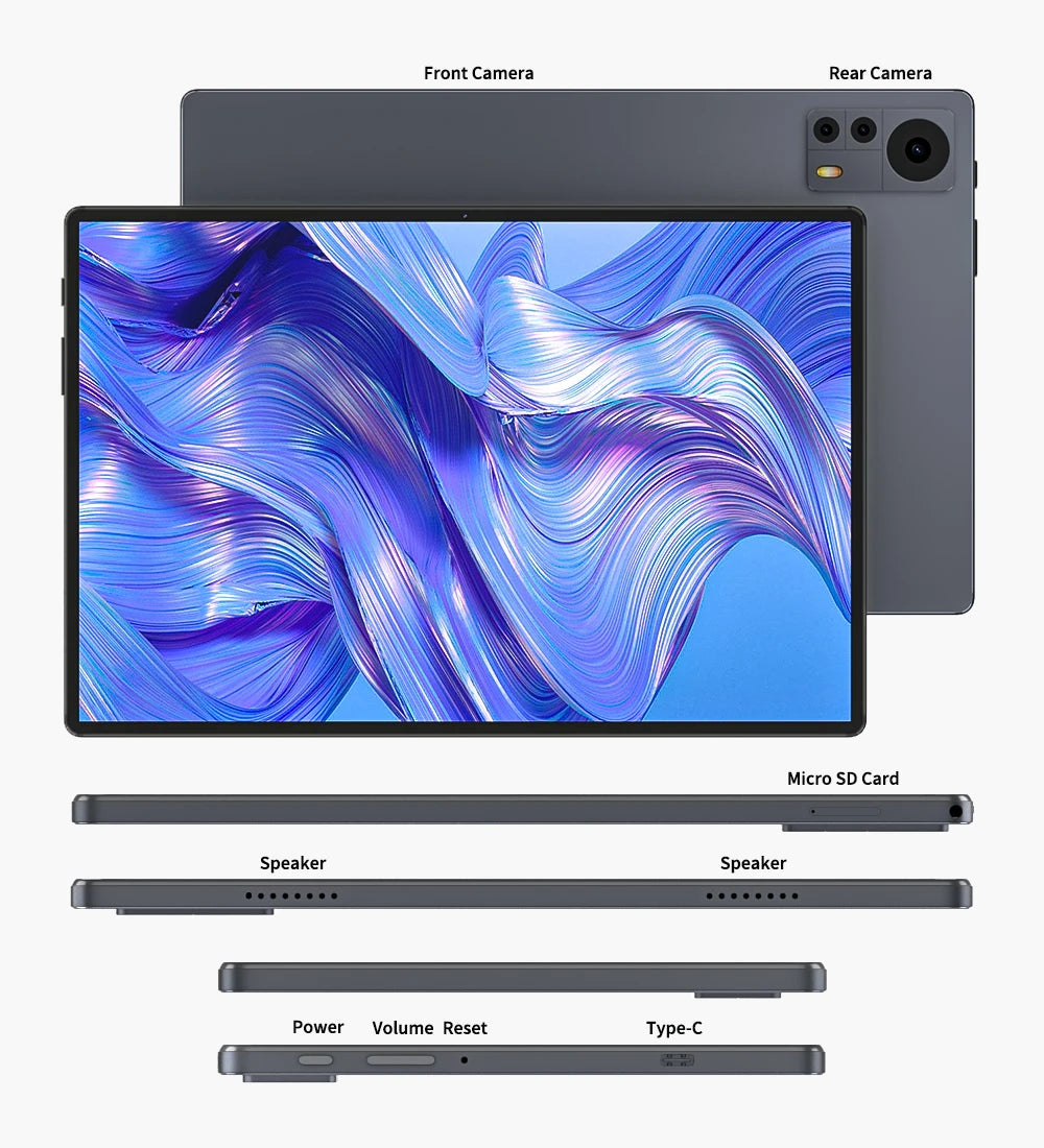 10.1 Inch Tablet Pc 8GB RAM 64GB ROM Octa Core Tablets Google Play 4G LTE Phone Call Dual SIM Android 12 WiFi GPS Bluetooth