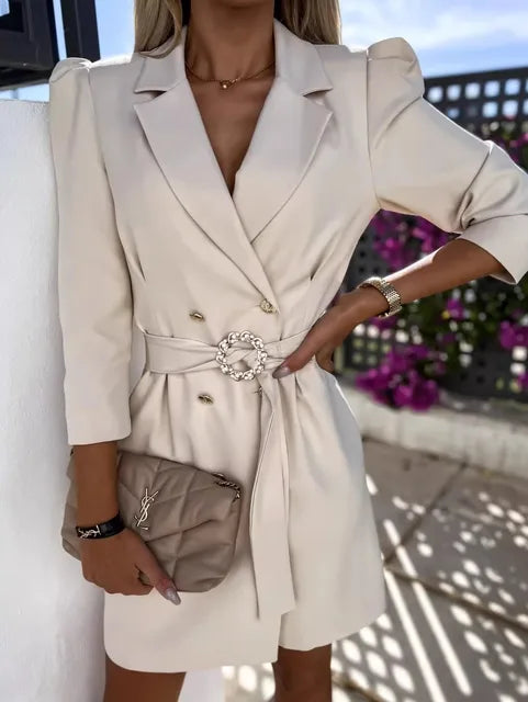 Women's S-2XL size 2024Large inventory of new suits jackets dresses with waistbands dress for women