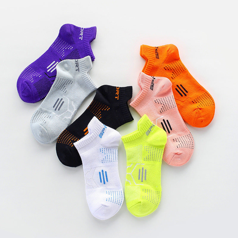 Women's Colorful Mesh Breathable Sweat Absorbing Sports Short Socks