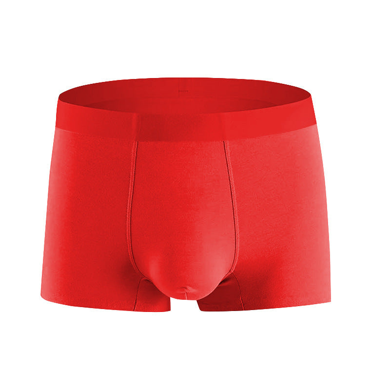 Modal Texture Men's Traceless Flat Angle Large Size Panties Pure Cotton